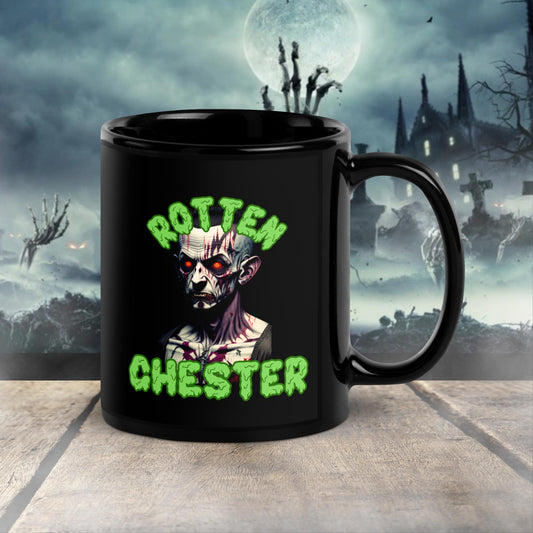 christmas gift Chester Bennington glossy black mug